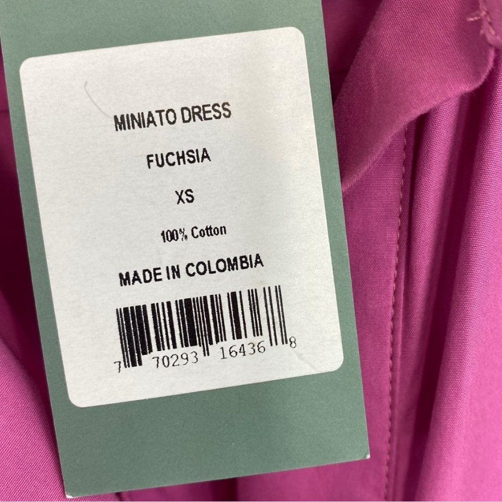Silvia Tcherassi NWT Fuchsia Pink Miniato Cotton Poplin Shirt Dress Size XS - Picture 7 of 11